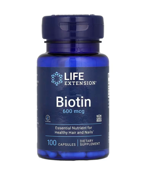 Life Extension, биотин, 600 мкг, 100 капсул