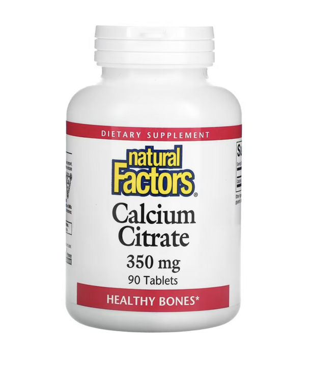 Natural Factors, цитрат кальция, 350 мг, 90 таблеток