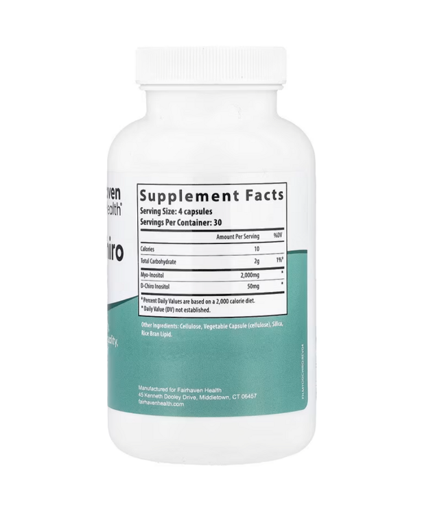 Fairhaven Health, мио-инозитол и D-хиро-инозитол, 120 капсул